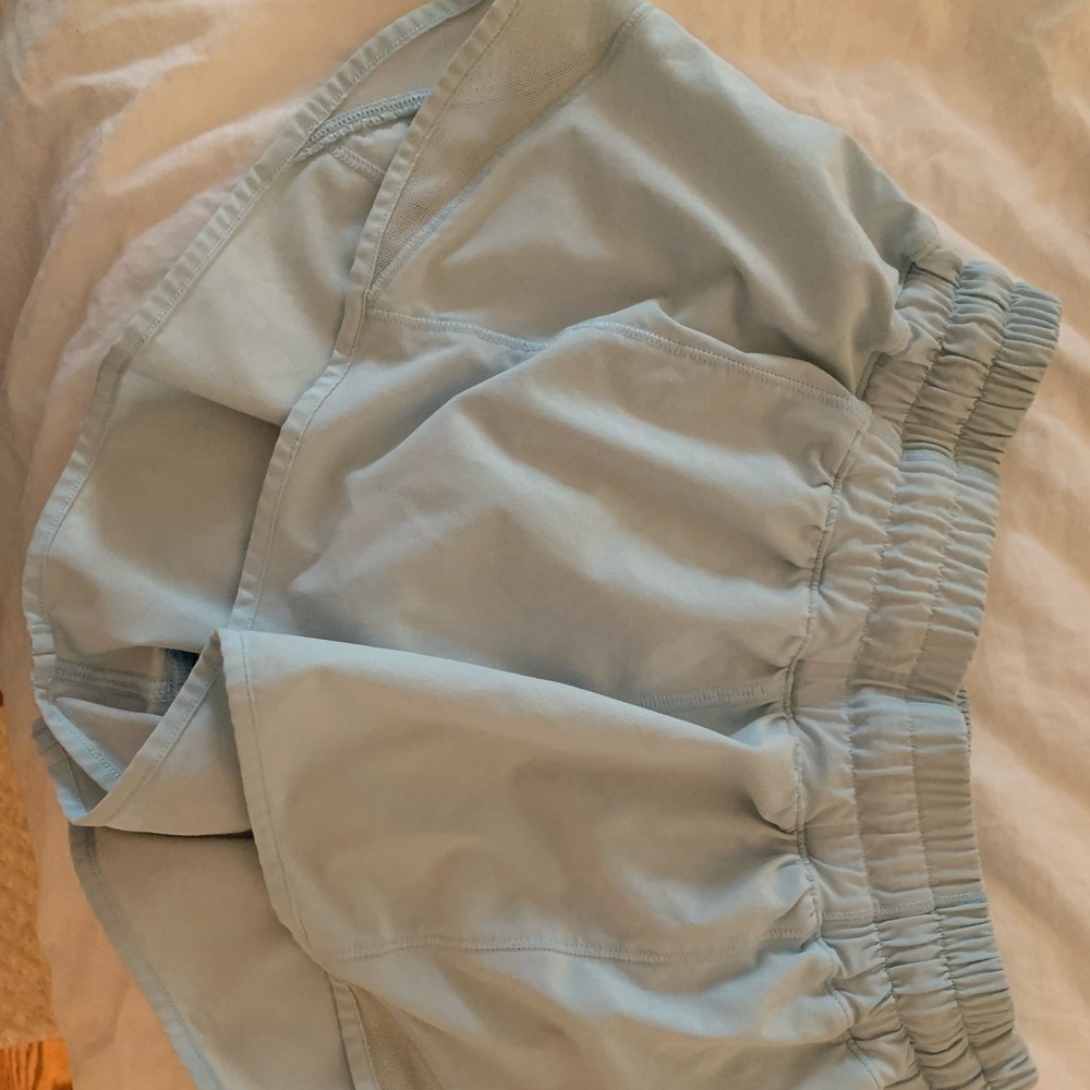 light blue lulu lemon hotty hot shorts